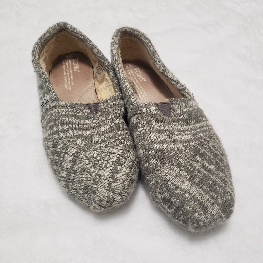 Toms Classic Knit Slip On Flat Shoes